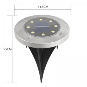 Impermeabile 8 Led IP65 Solar Solare Solar Solar Park Lampada Parco Attrazioni All\'aperto Via del prato Giardino LED Luci solari a terra con induzione