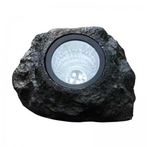 Lampada rocciosa a led all\'aperto 4 LED Solar Landscape Stone Garden Garden Light