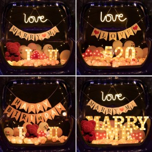 Numero di alfabeto personalizzato Numero arabo Lamzuree Luci 3D Led Lettera Segno Lucenotturna all\'aperto per Bar Hotel Hotel Decorazione festival dinozze