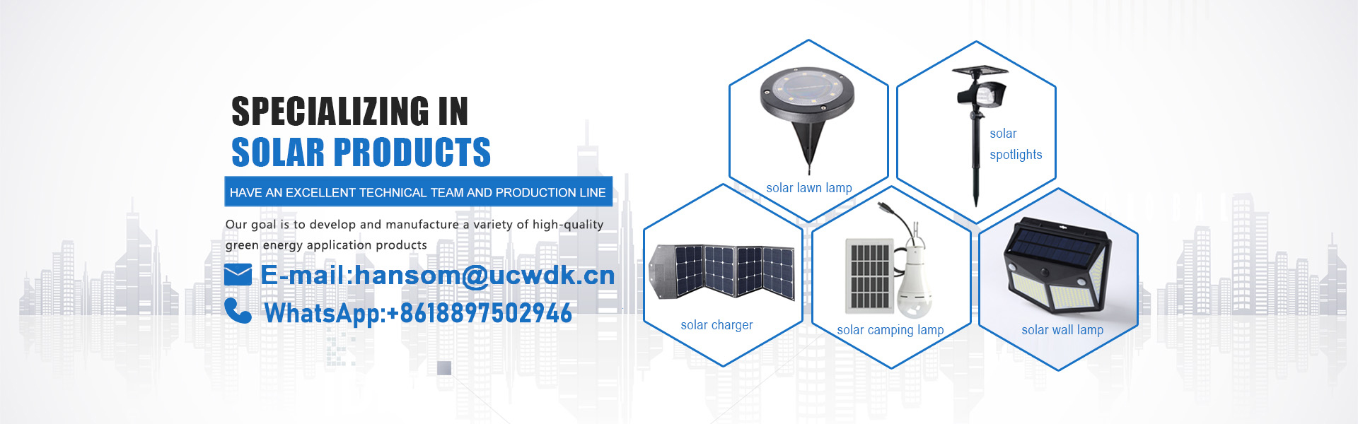 Caricabatterie solare, luce solare, pannello solare,UCWDK Solar Technology Co. Ltd.